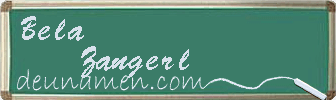 Bela Zangerl Visitenkarte
